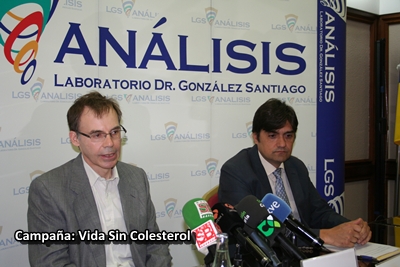 Antonio Barragán, presidente de la Sociedad Canaria de Cardiología (izq). Francisco Villanueva, director comercial de LGS Análisis (dcha).